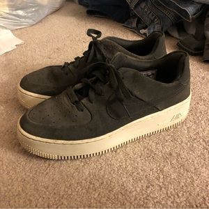 Grey Nike Air Force Ones